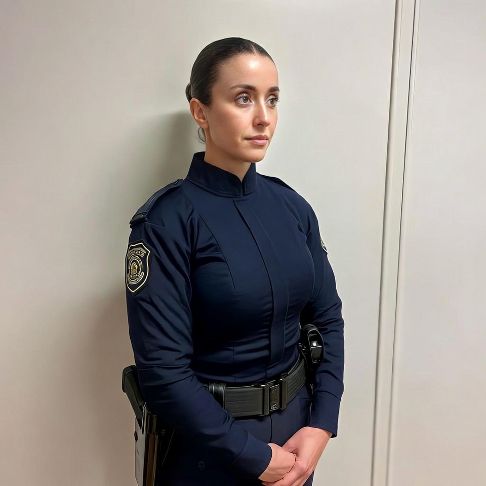 Female police officer in uniform Female police officer in uniform