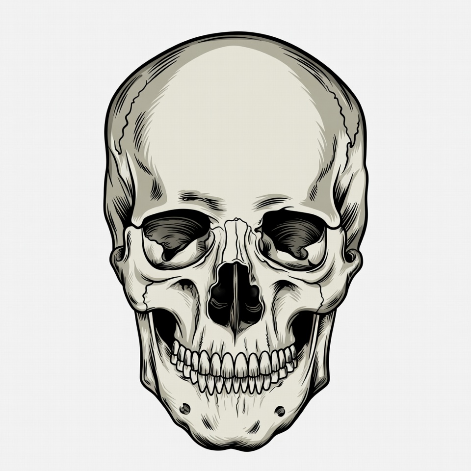 Human Skull Illustration Human Skull Illustration