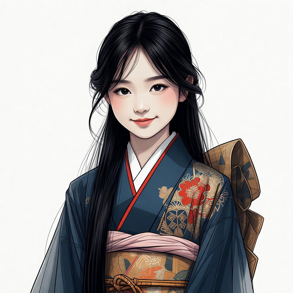 Asian woman in traditional kimono Asian woman in traditional kimono