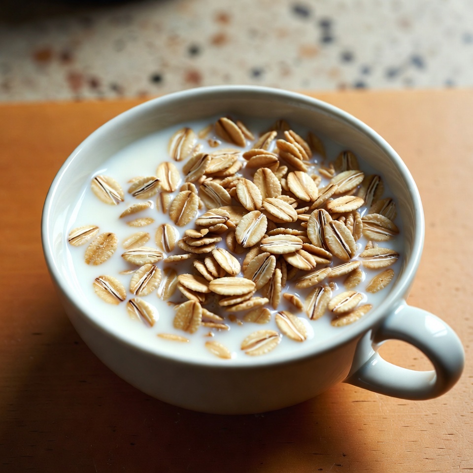 Bowl of Oatmeal with Milk Bowl of Oatmeal with Milk