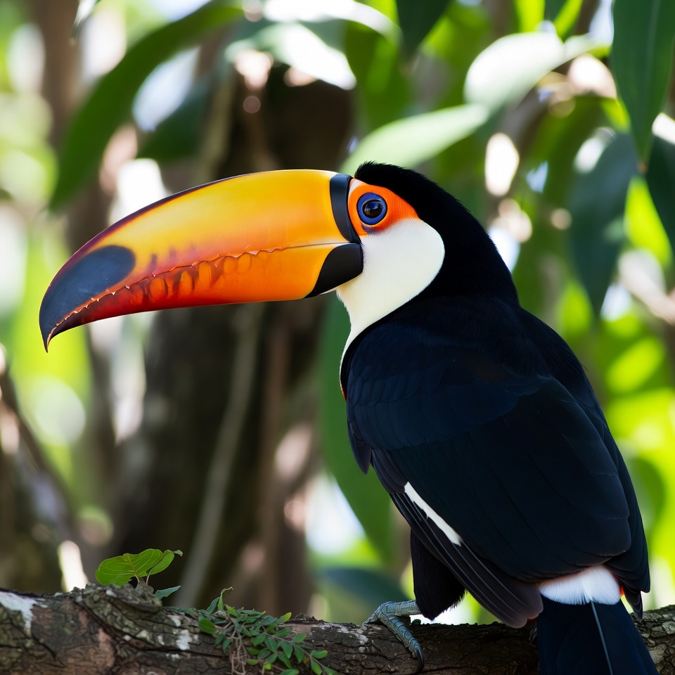 Toco Toucan on Tree Branch Toco Toucan on Tree Branch