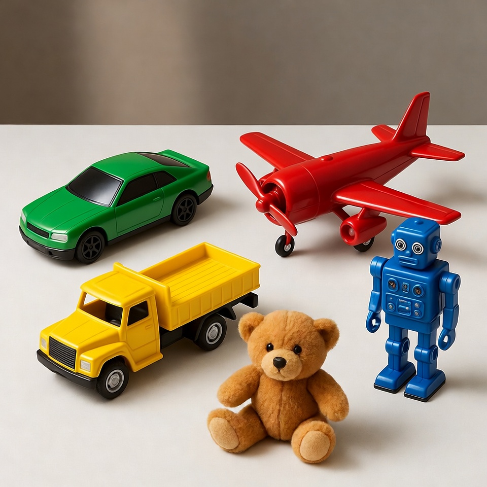 Colorful Toy Car Truck Plane Robot Bear Colorful Toy Car Truck Plane Robot Bear