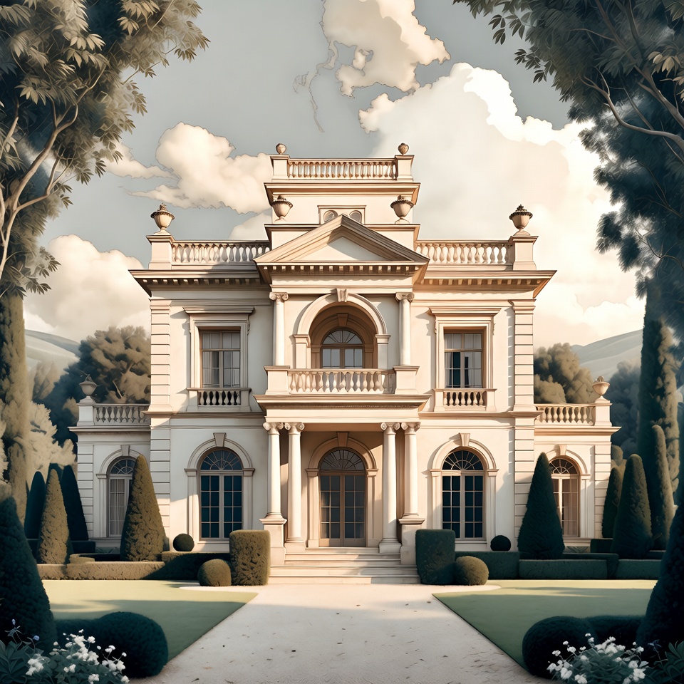 Elegant Mansion with Landscaped Garden Elegant Mansion with Landscaped Garden