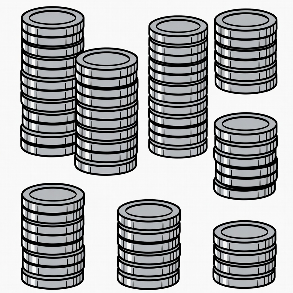 Stacks of Coins Illustration Stacks of Coins Illustration