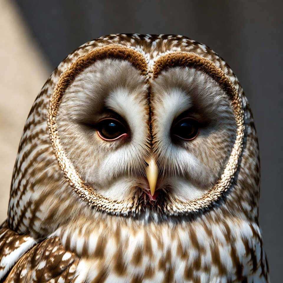 Close-up barn owl portrait Close-up barn owl portrait
