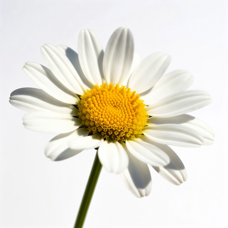 White Daisy Flower with Yellow Center White Daisy Flower with Yellow Center