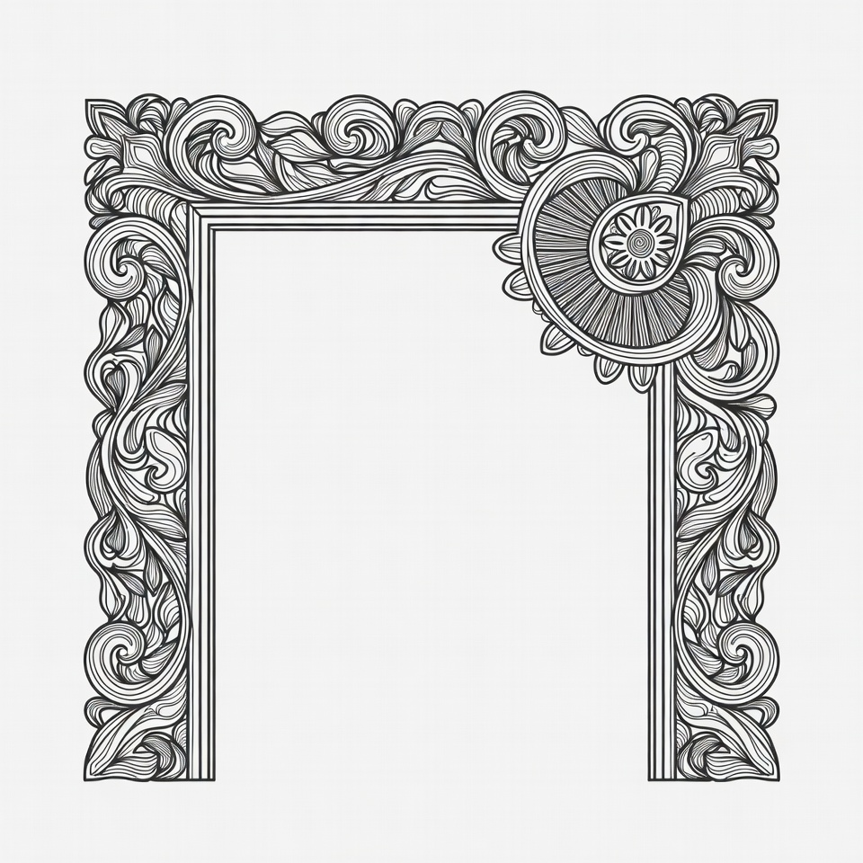 Ornate Floral Frame Illustration Ornate Floral Frame Illustration