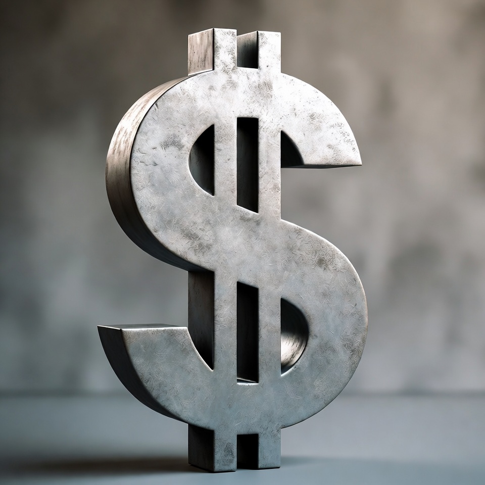 Rustic 3D Dollar Sign Symbol Rustic 3D Dollar Sign Symbol