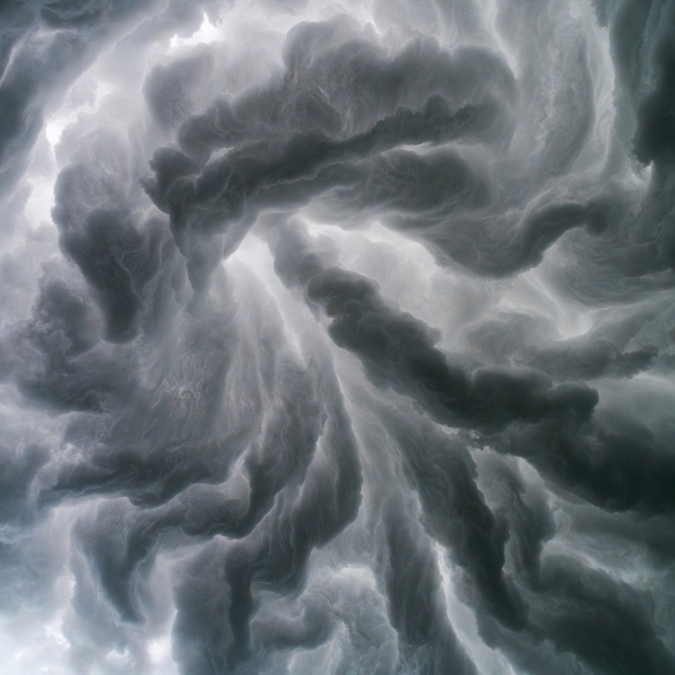 Swirling Gray Cumulus Clouds Swirling Gray Cumulus Clouds