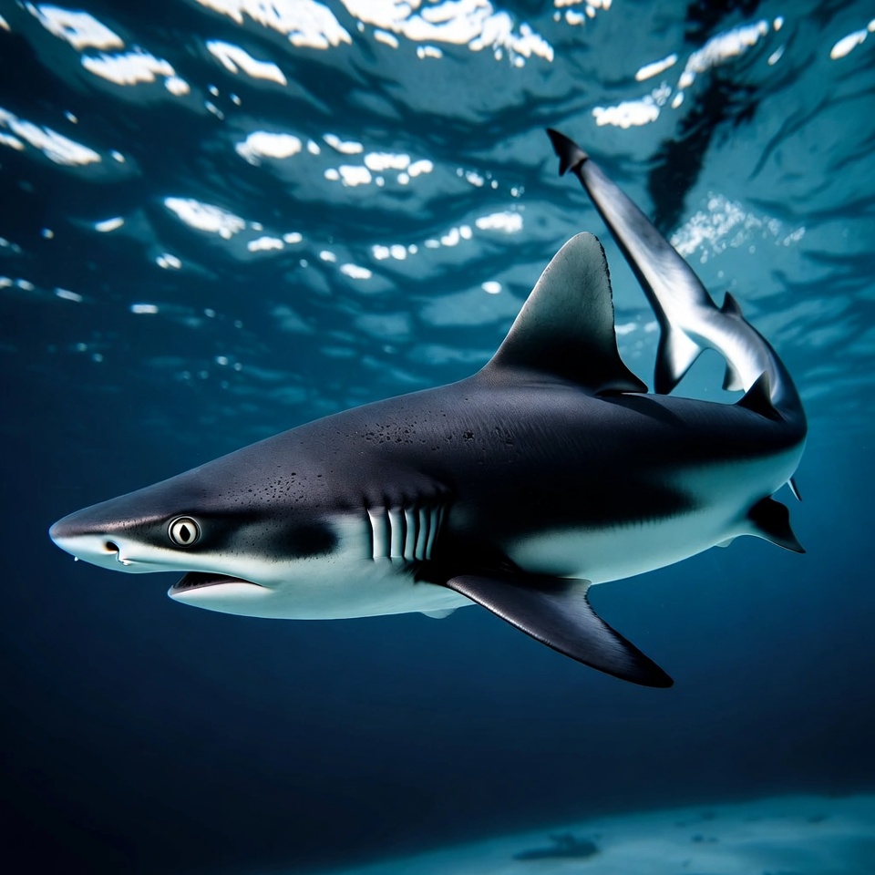 Blacktip shark swimming underwater Blacktip shark swimming underwater