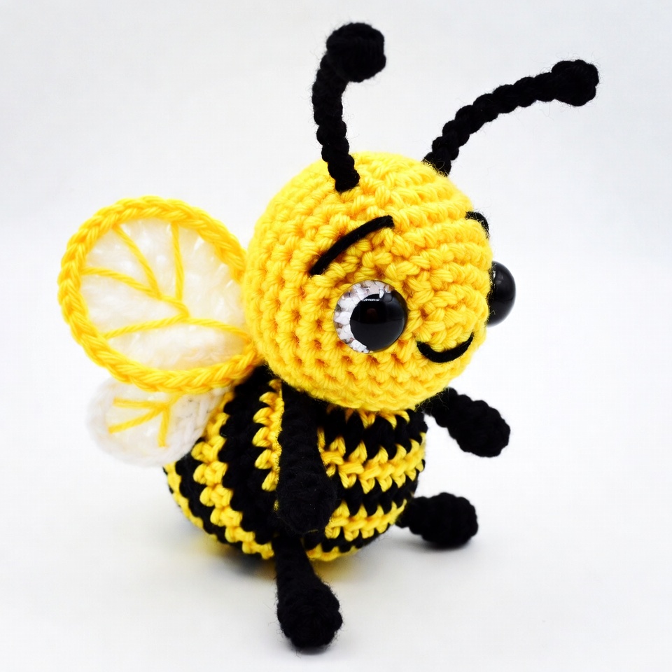 Crocheted yellow bee toy Crocheted yellow bee toy