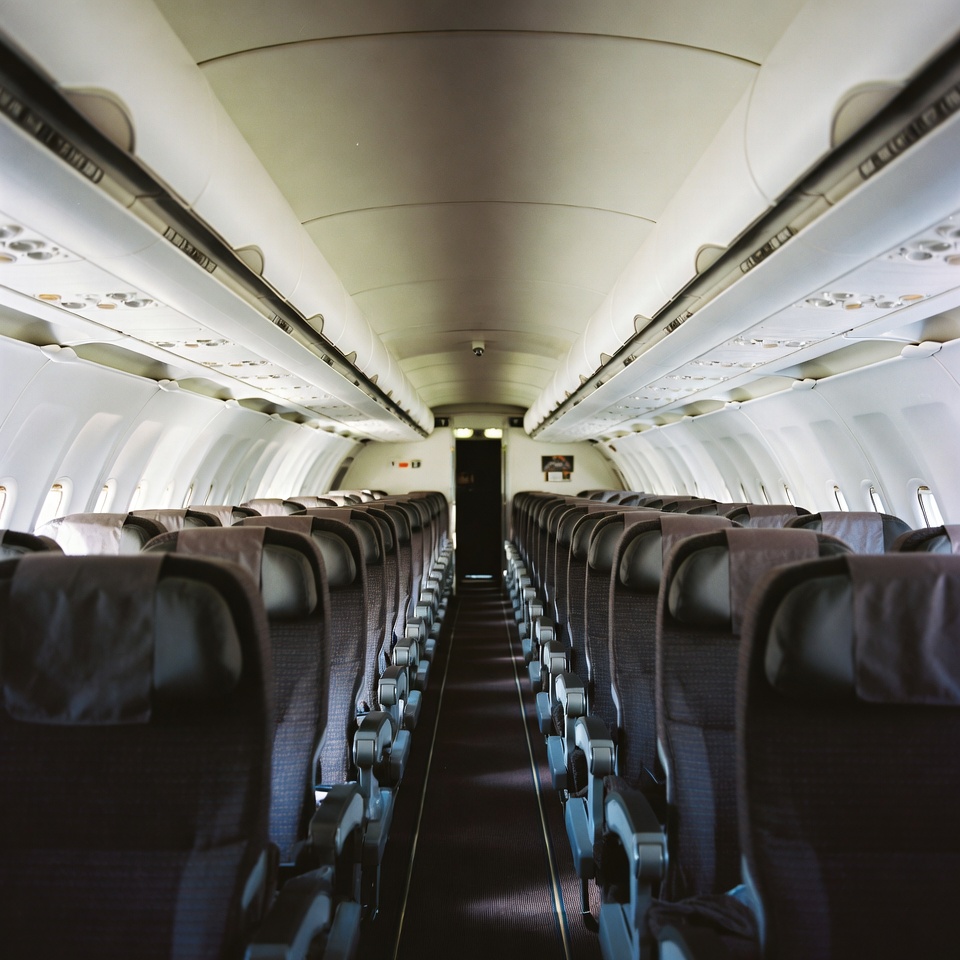 Empty Airplane Cabin Interior Empty Airplane Cabin Interior