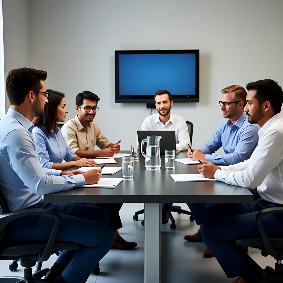 Diverse team in business meeting Diverse team in business meeting