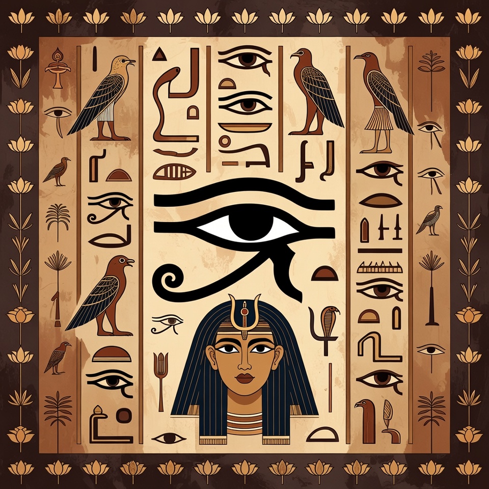 Egyptian Goddess with Eye of Horus Egyptian Goddess with Eye of Horus