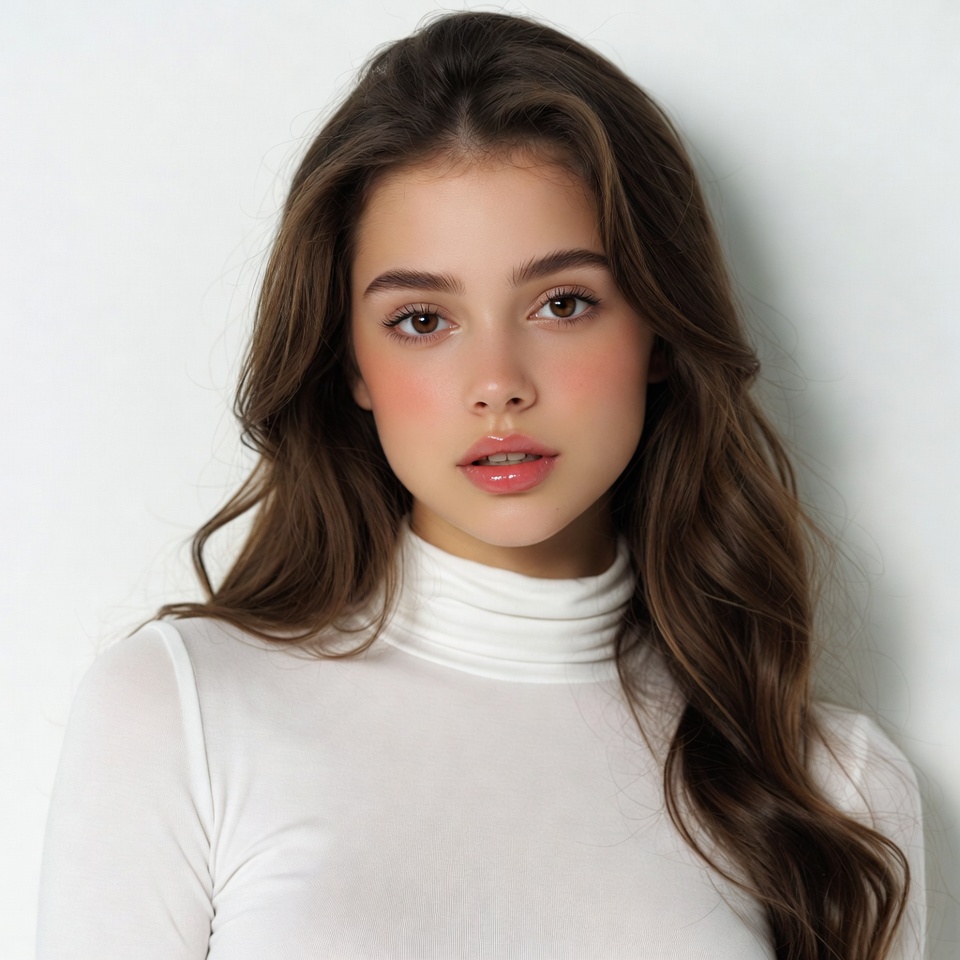 Beautiful woman with long brown hair Beautiful woman with long brown hair