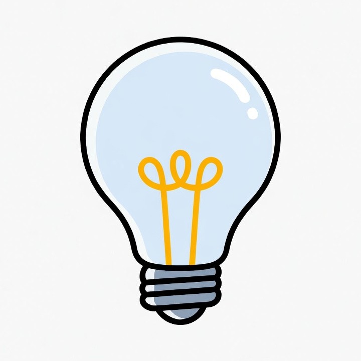 Glowing Light Bulb Illustration Glowing Light Bulb Illustration