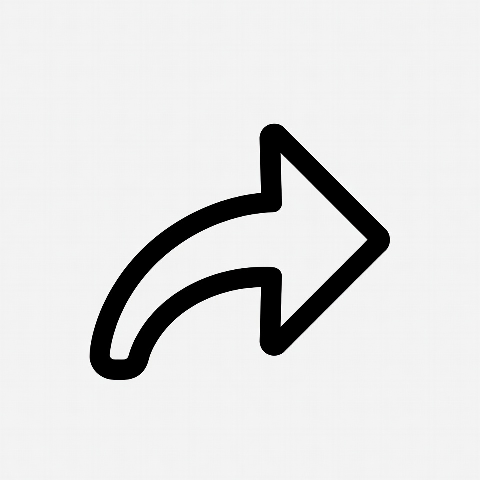 Black Curved Right Arrow Icon Black Curved Right Arrow Icon