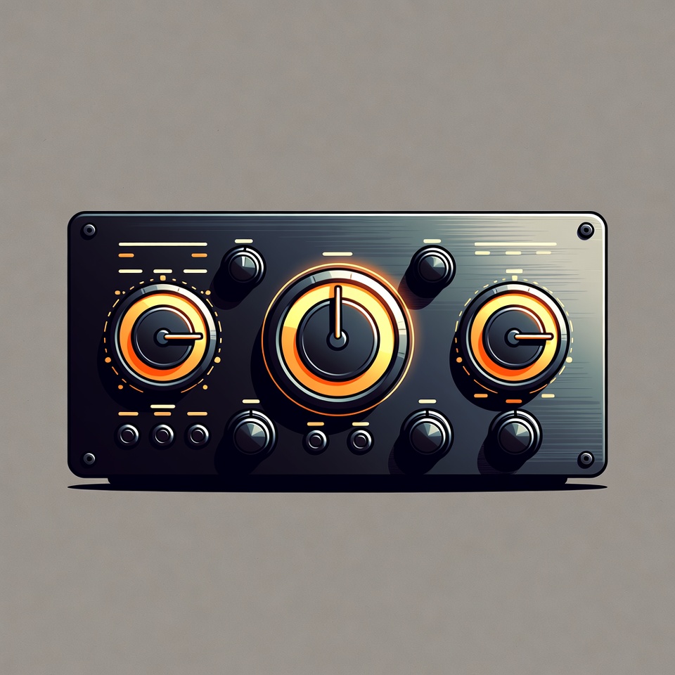 Vintage Radio Knobs Glowing Orange Vintage Radio Knobs Glowing Orange