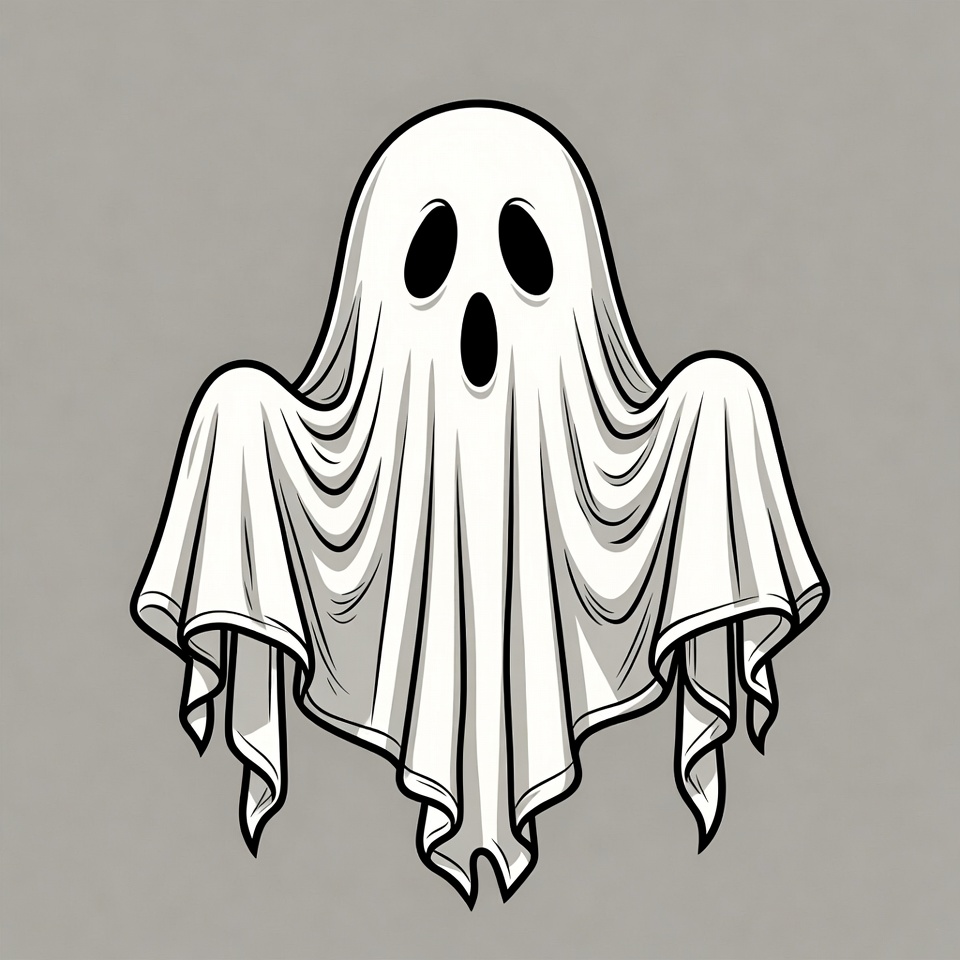 Cartoon Ghost Illustration Cartoon Ghost Illustration
