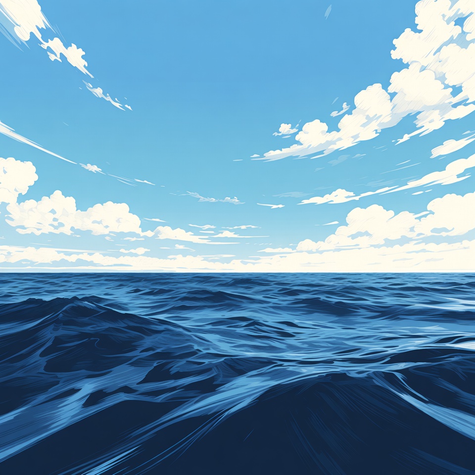 Ocean Waves Under Blue Sky Ocean Waves Under Blue Sky