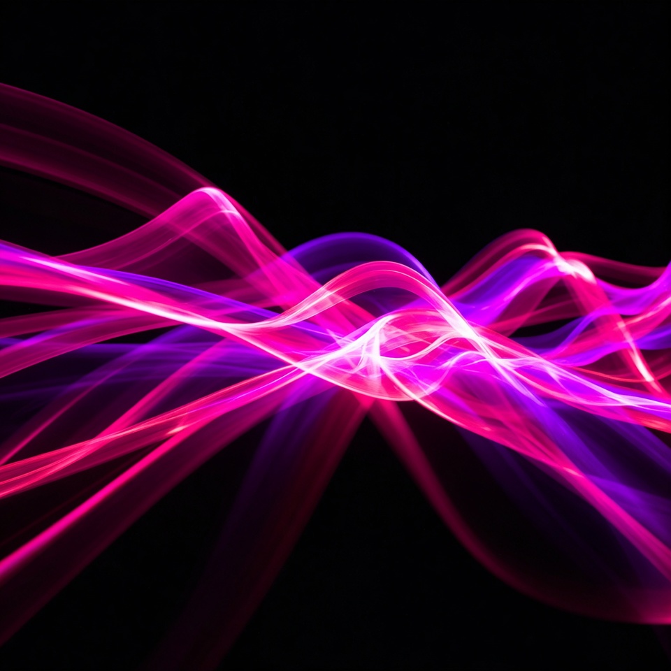 Vibrant Pink Light Trails on Black Vibrant Pink Light Trails on Black