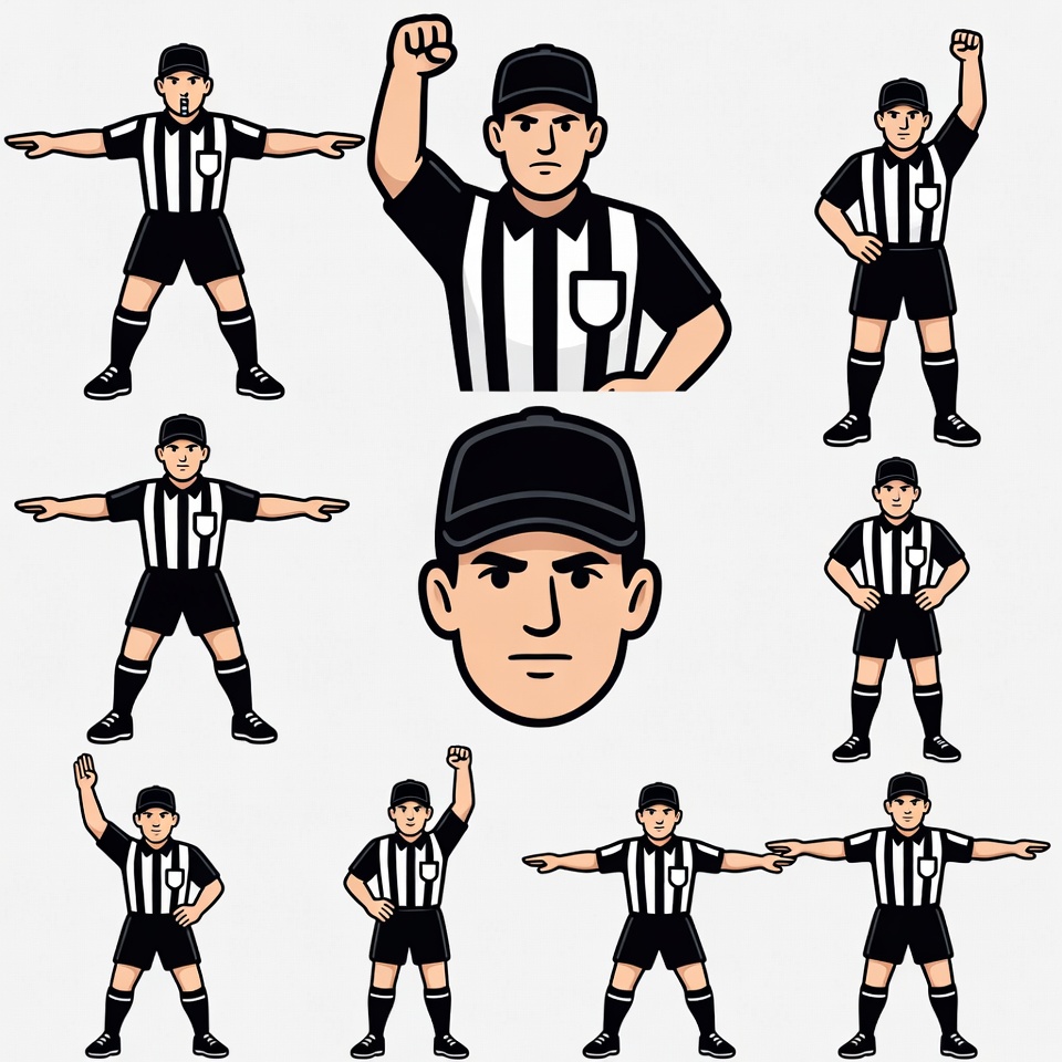 Soccer Referee Vector Illustrations Soccer Referee Vector Illustrations