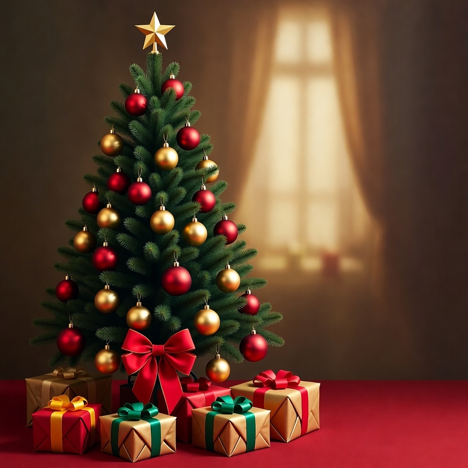 Small Christmas Tree with Gifts Small Christmas Tree with Gifts