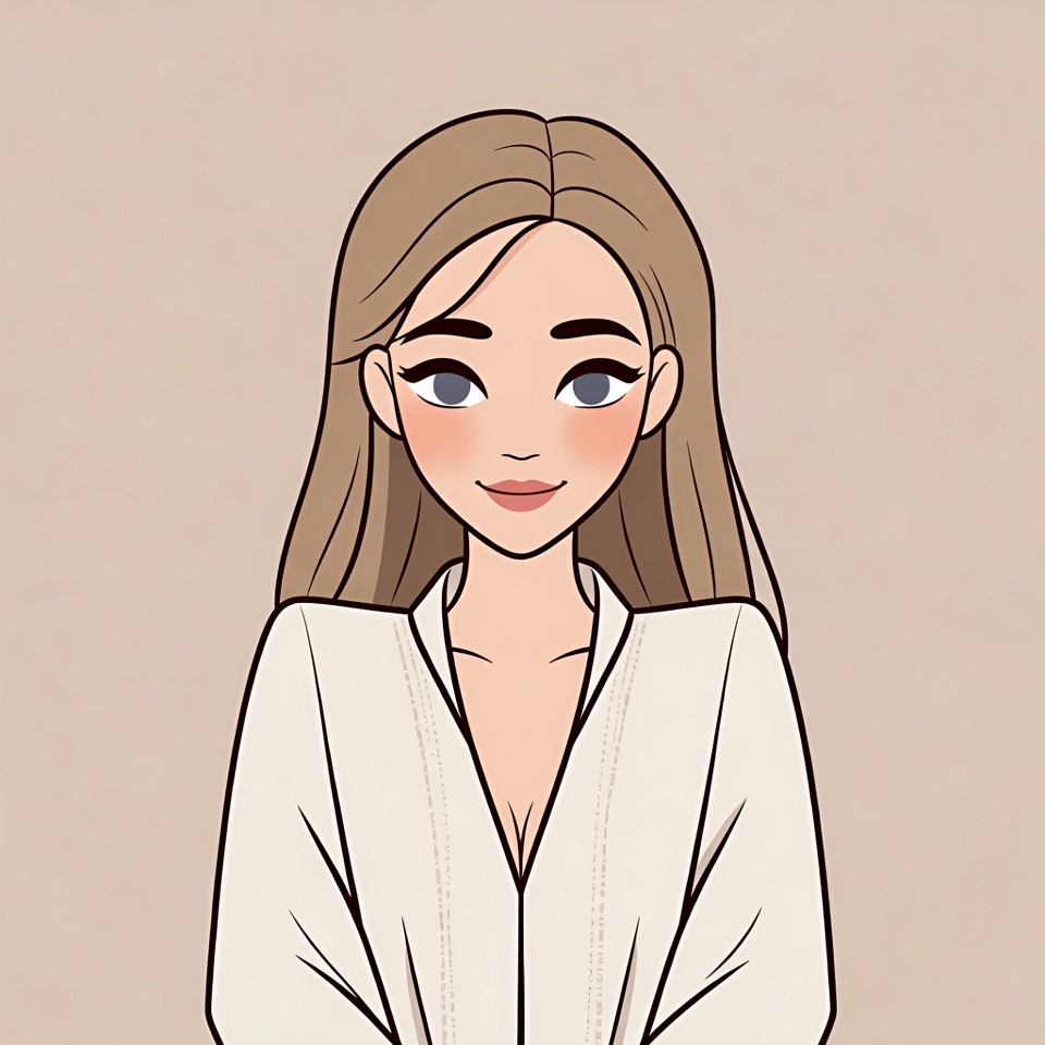 Woman in white robe illustration Woman in white robe illustration