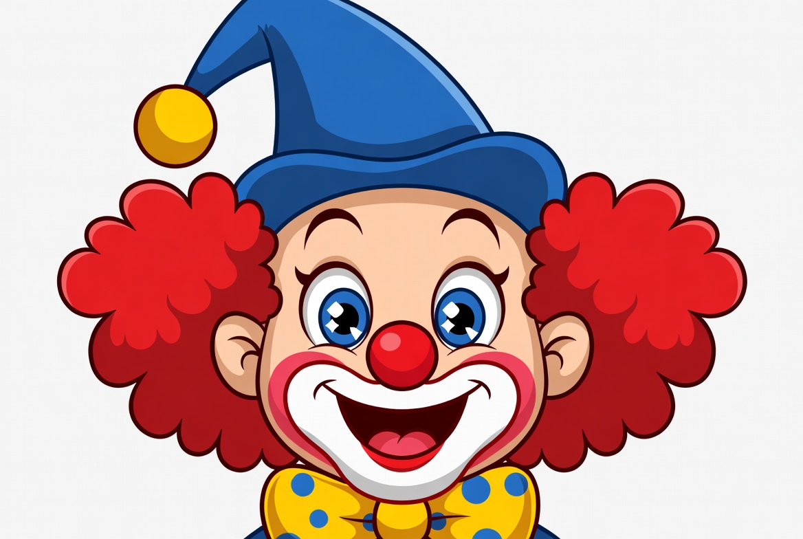 Cartoon Clown with Red Hair Cartoon Clown with Red Hair