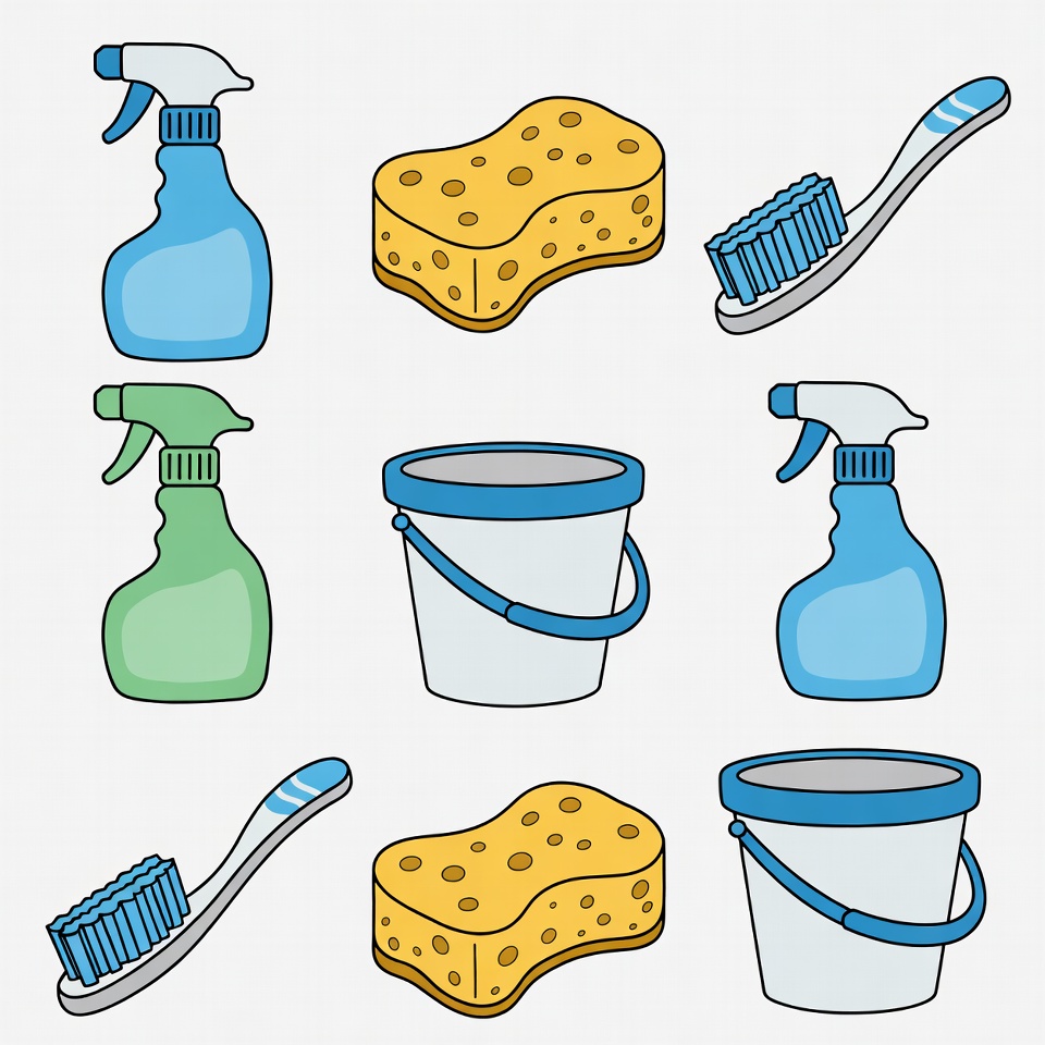 Cleaning Supplies Clipart Set Cleaning Supplies Clipart Set