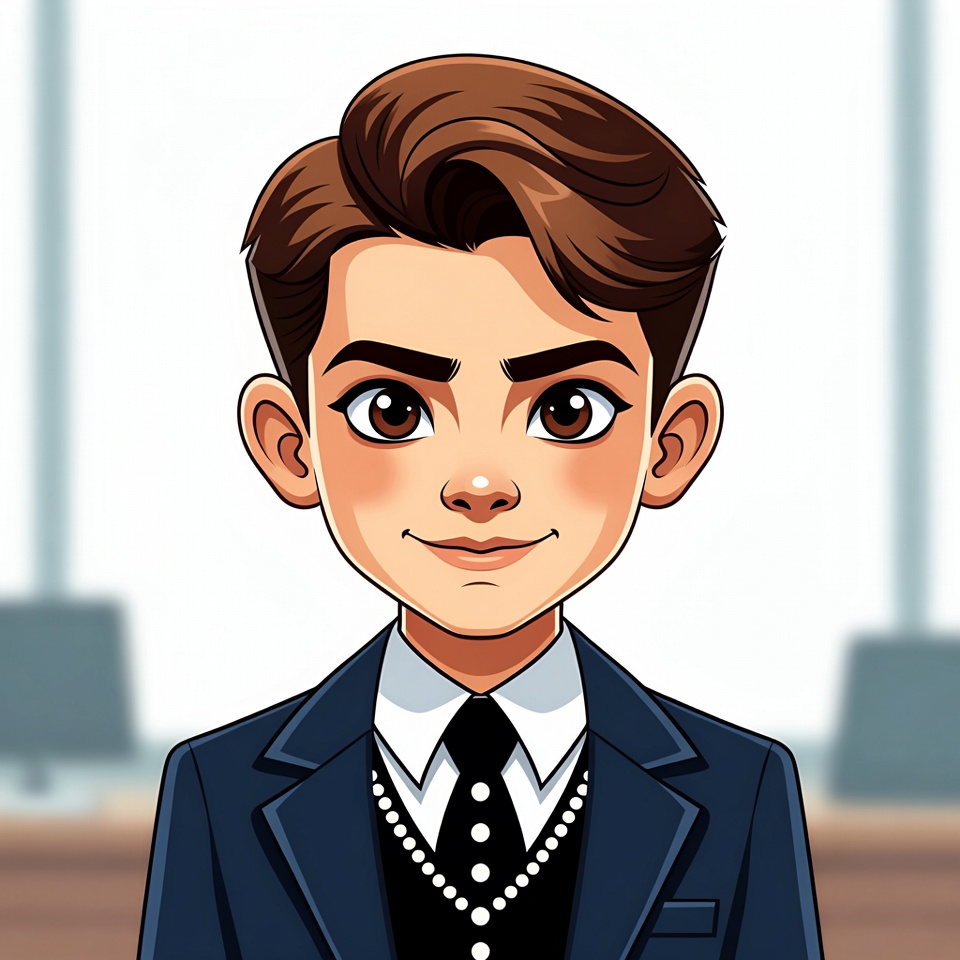 Cartoon boy in suit and tie Cartoon boy in suit and tie