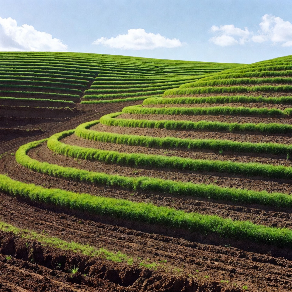 Terraced Green Rice Fields Landscape Terraced Green Rice Fields Landscape