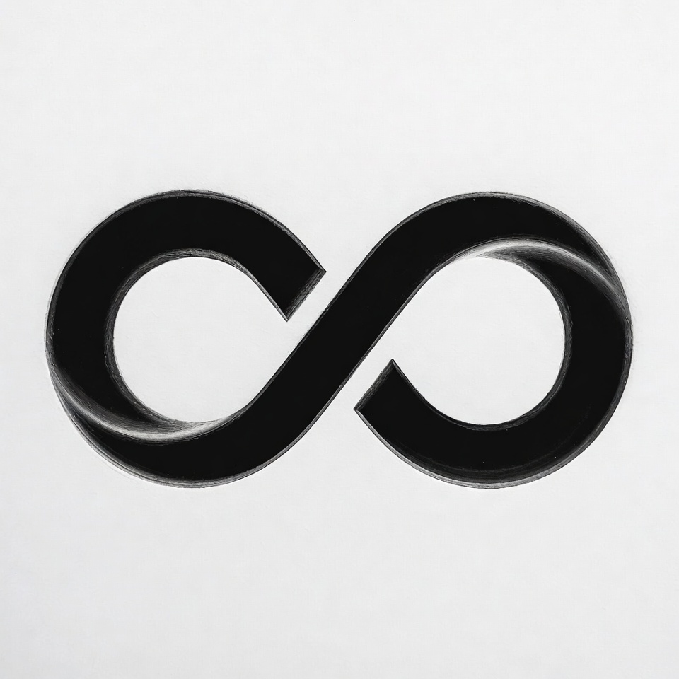 Black infinity symbol Black infinity symbol