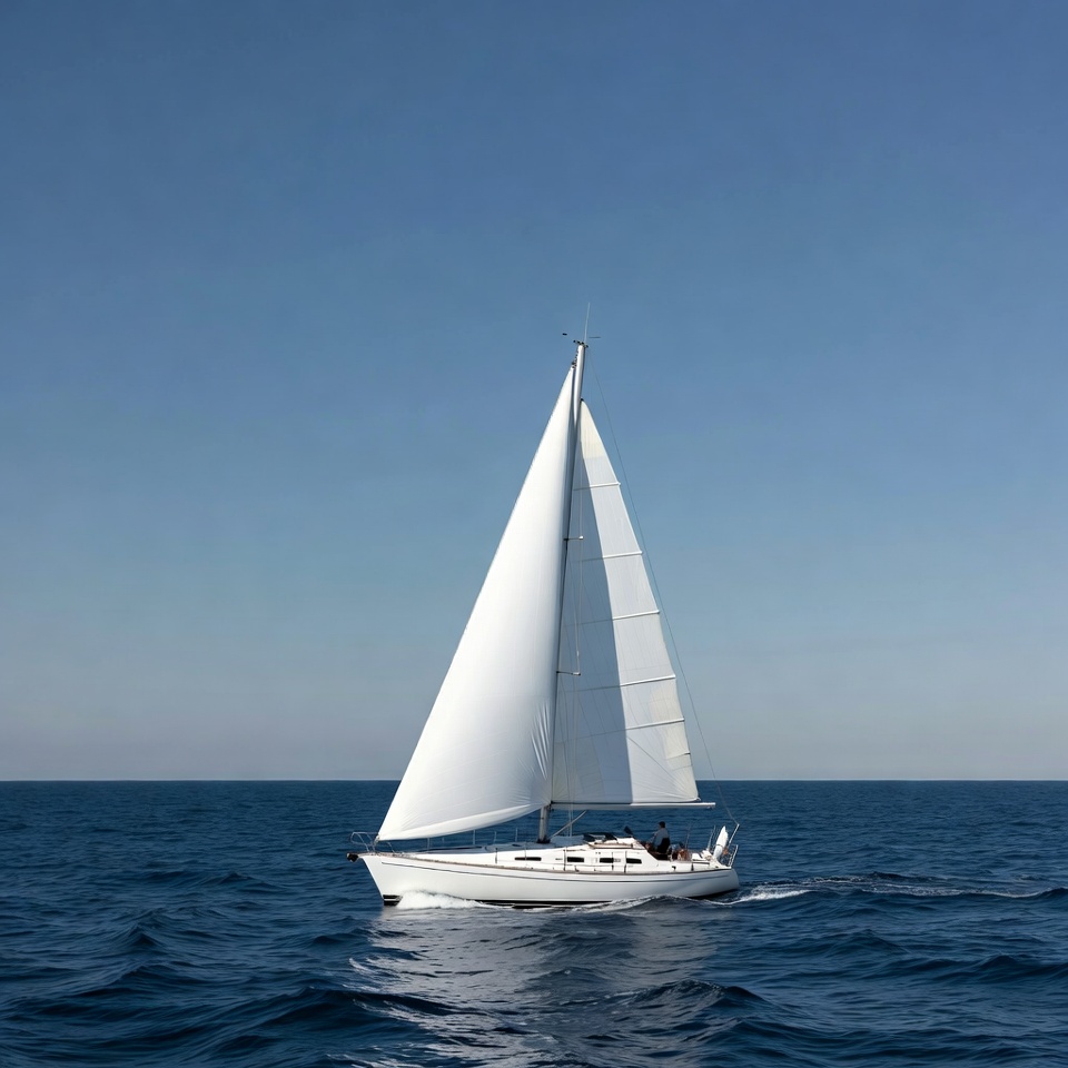 White sailboat sailing on ocean White sailboat sailing on ocean