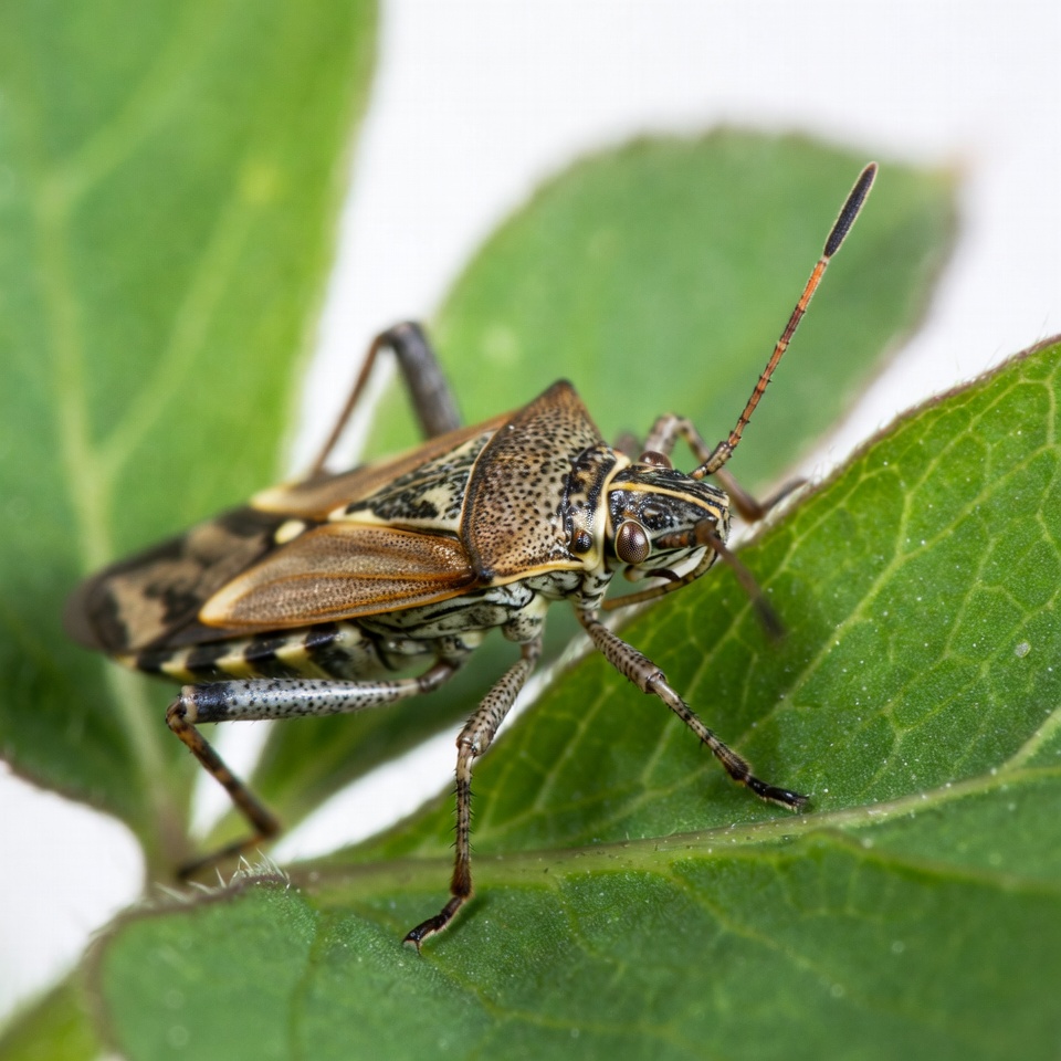Stink Bug on Green Leaf Stink Bug on Green Leaf