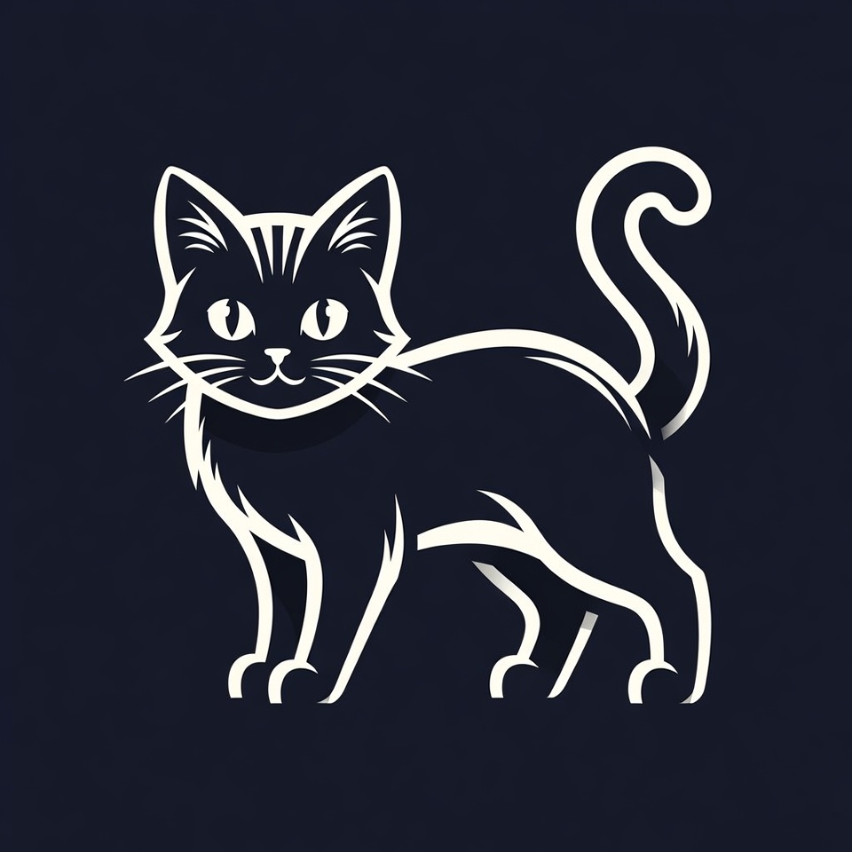 Black cat illustration Black cat illustration