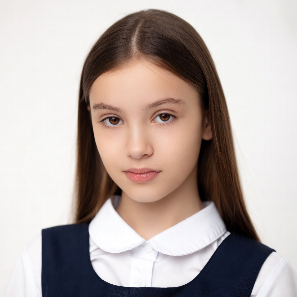 Girl in school uniform portrait Girl in school uniform portrait