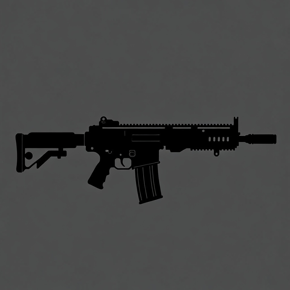 Black Silhouette Assault Rifle Black Silhouette Assault Rifle