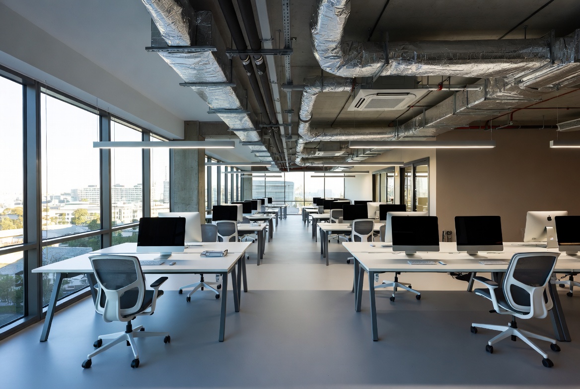 Modern Empty Open-Plan Office Modern Empty Open-Plan Office