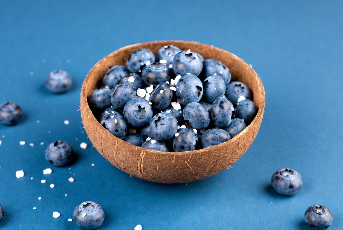 Blueberries in Coconut Bowl Blueberries in Coconut Bowl
