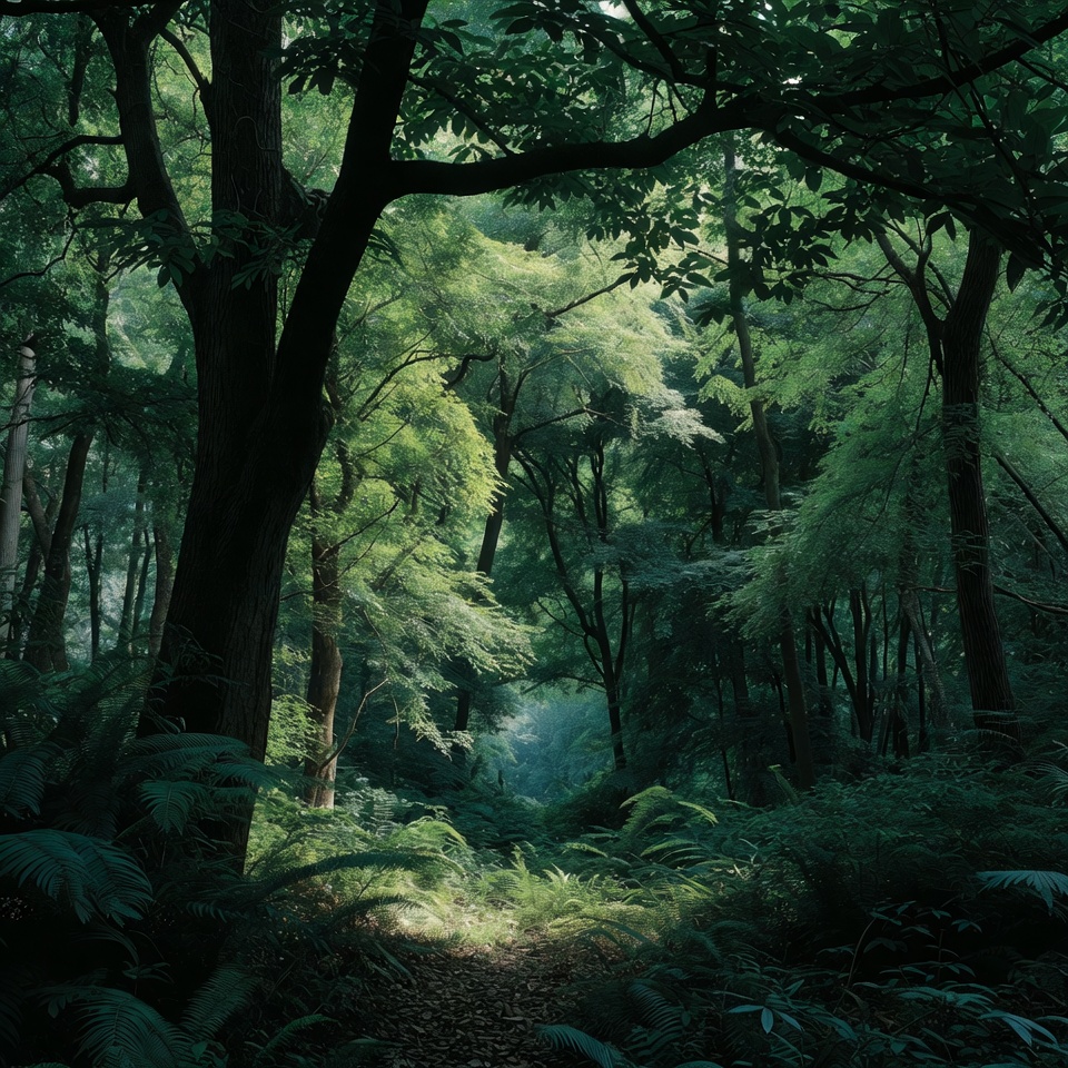 Lush Green Forest Path Lush Green Forest Path