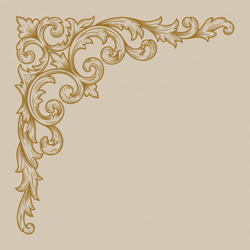 Ornate Golden Corner Design Ornate Golden Corner Design