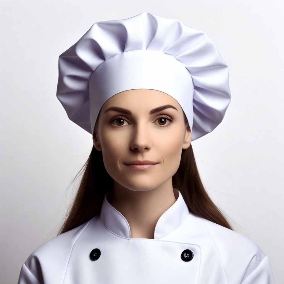 Woman wearing chef hat Woman wearing chef hat