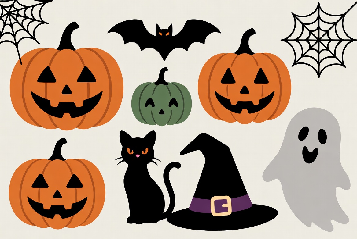 Halloween clipart pumpkins bats ghost Halloween clipart pumpkins bats ghost