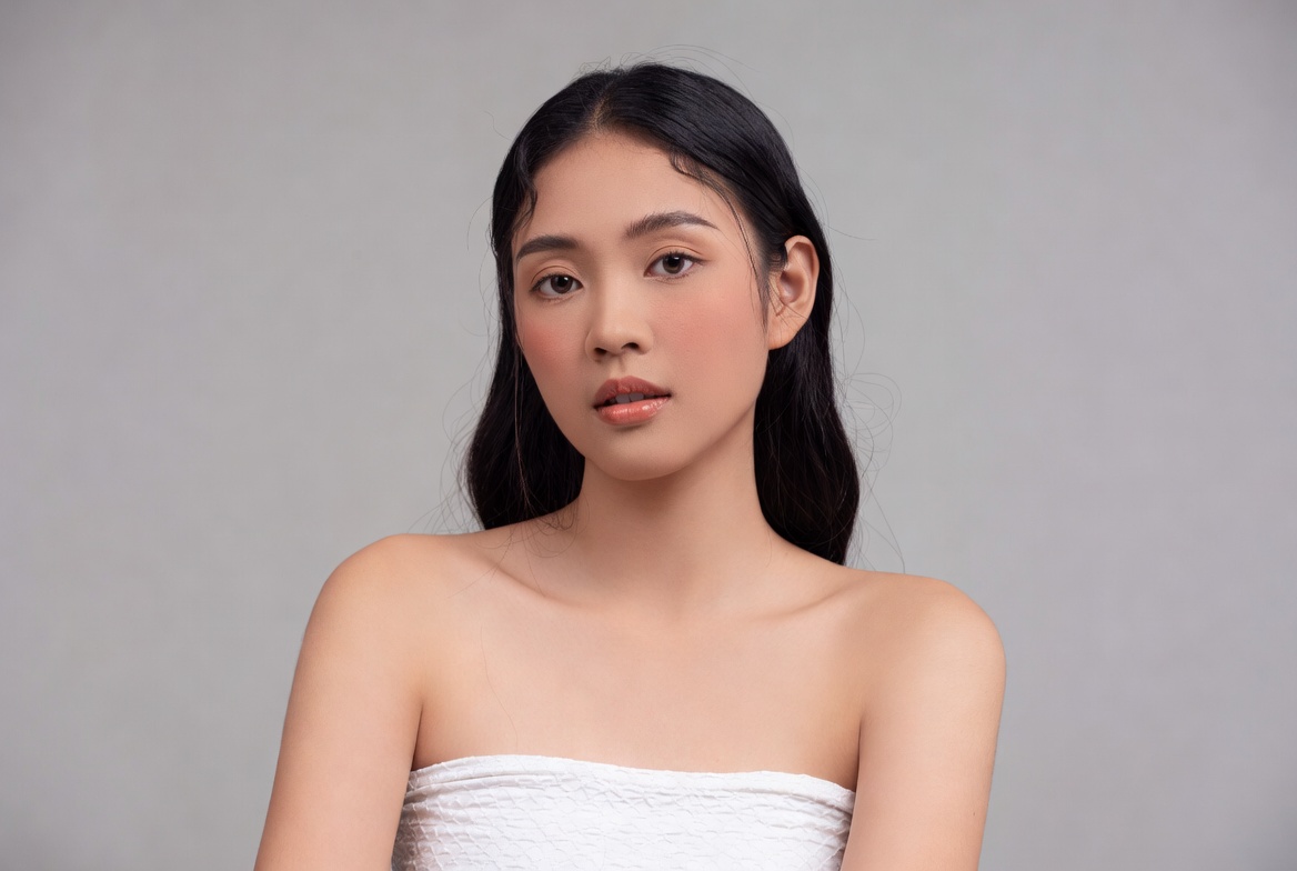 Asian woman in white towel Asian woman in white towel