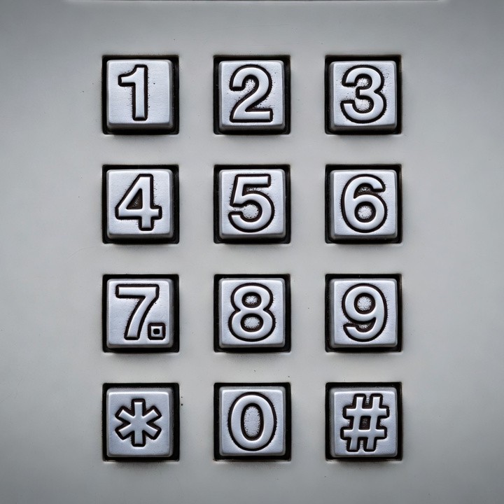 Silver Numeric Keypad Buttons Silver Numeric Keypad Buttons