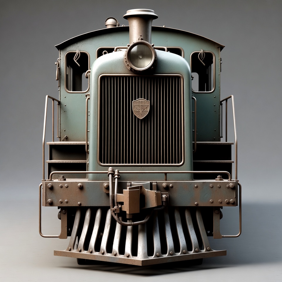 Vintage Steam Locomotive Front View Vintage Steam Locomotive Front View