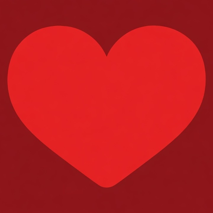 Red Heart on Dark Red Background Red Heart on Dark Red Background