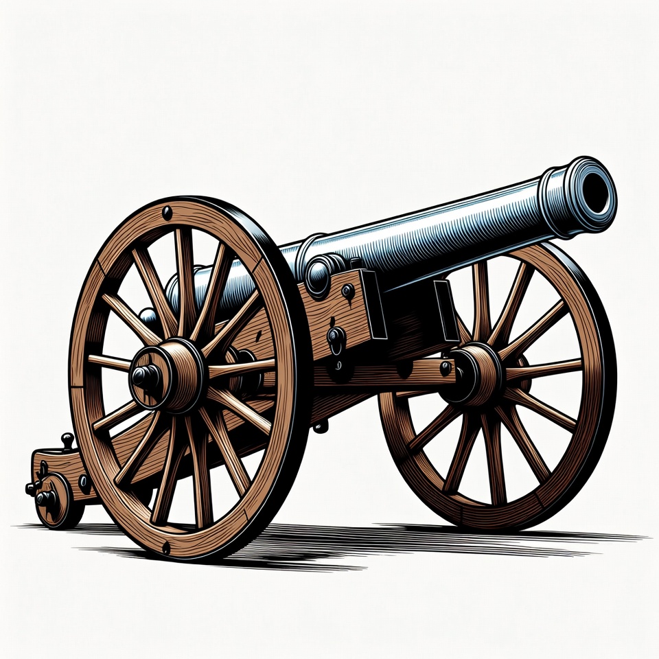 Vintage Cannon Illustration Vintage Cannon Illustration
