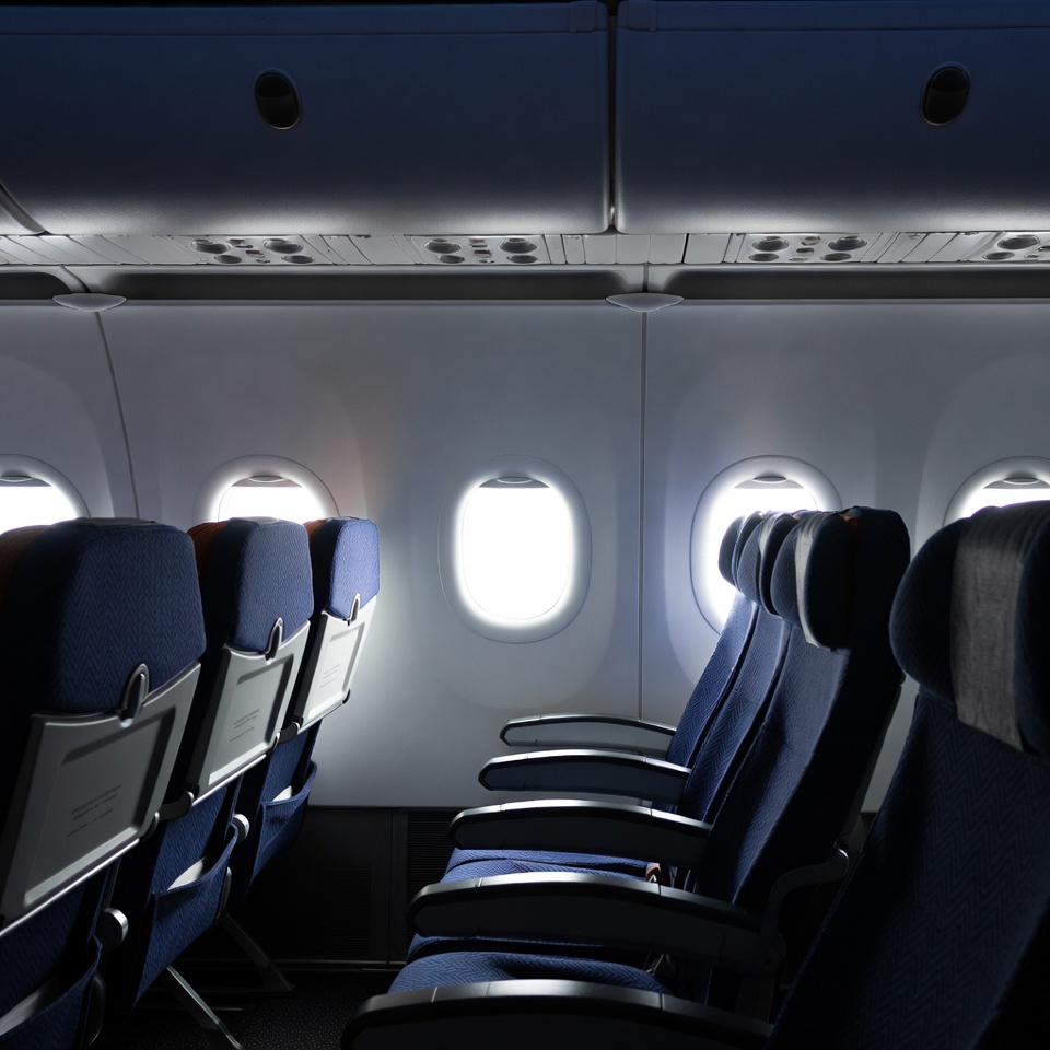 Empty Airplane Cabin Seats Empty Airplane Cabin Seats